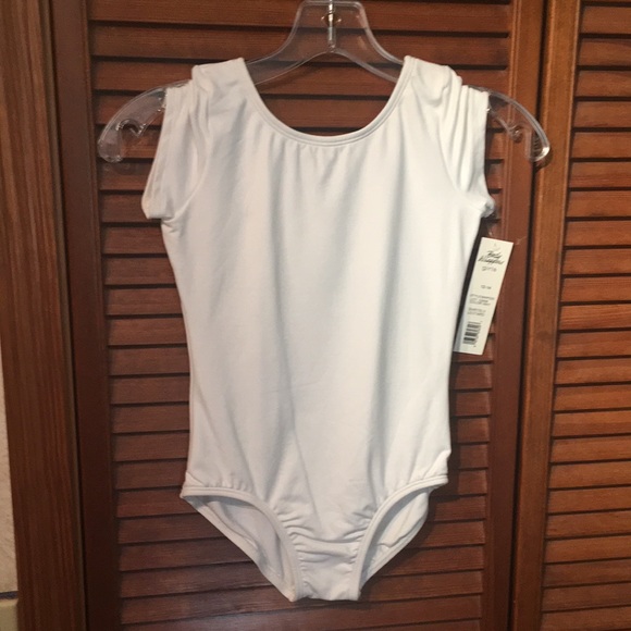 Leotard White Short Sleeve Body Wrappers Size Girls 12-14 NWT - Picture 2 of 4